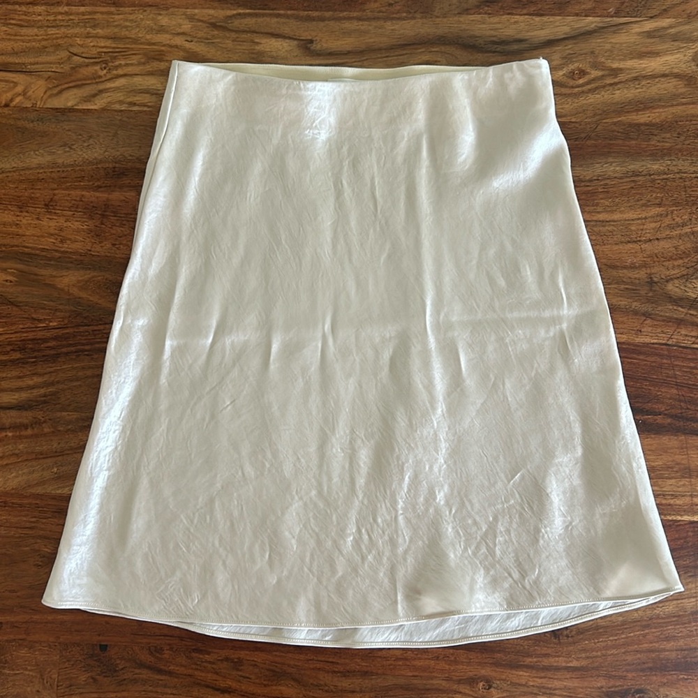 Slip satin mini skirt